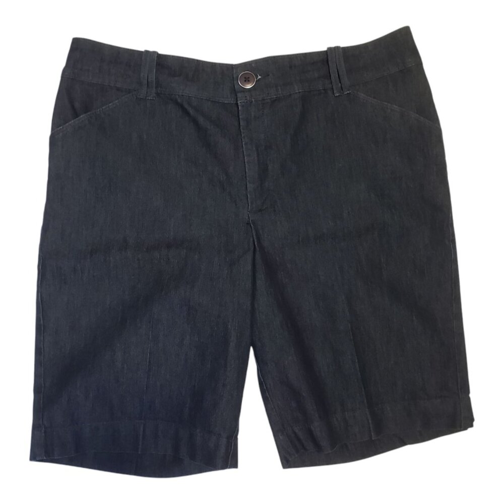 Lee Platinum Slimming Shorts Women's 18 Medium Stretch Denim Pockets Bermuda